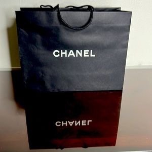 Chanel boutique b&w big paper bag